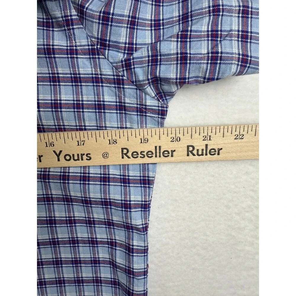 Polo Ralph Lauren Mens Plaid Short Sleeve Button-Up Shirt XS Blue Classic Fit